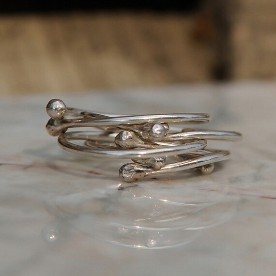 Handmade Boho Stackable Rings Stacking Ring Set Sterling