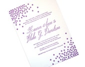 Items similar to Confetti Dot Invitation With a Modern Calligraphy Font