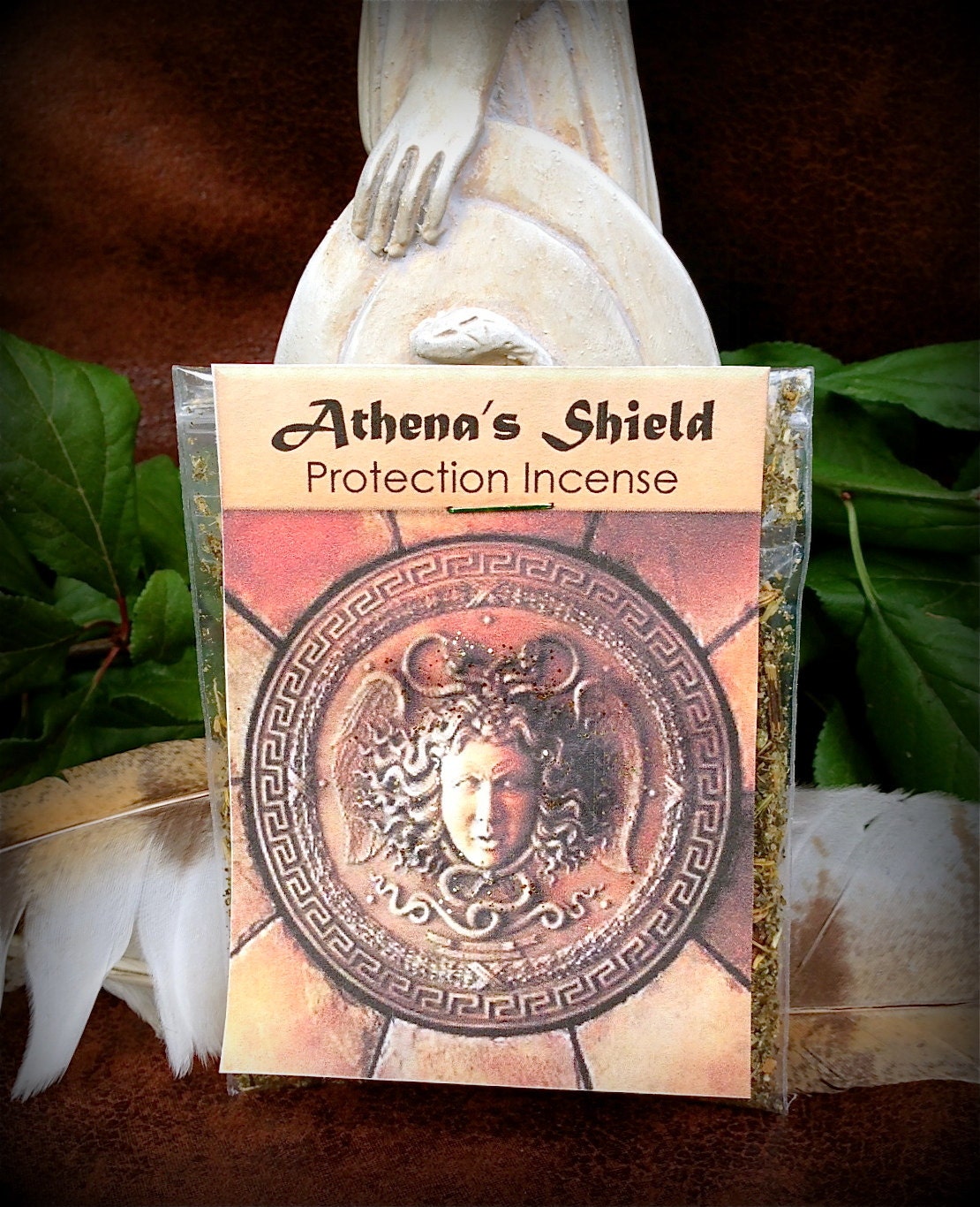 Athena's Shield Protection Incense Sacred Smudging Herbs
