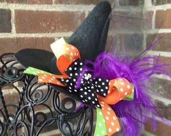 Witch Hat - Playful Witch Hat - Mini Witch Hat - Costume Accessory - READY TO SHIP