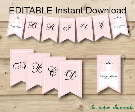 Bridal Shower Banner Template