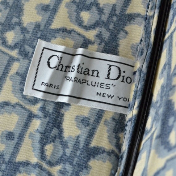 Vintage Christian Dior Umbrella Wood Loop Handle Vintage