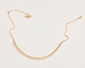 Wedding Jewelry, Bridal pearl necklace, Boho necklace, Bridal jewelry, gold necklace, bridesmaids pearl necklace, Wedding Pearl Jewelry
