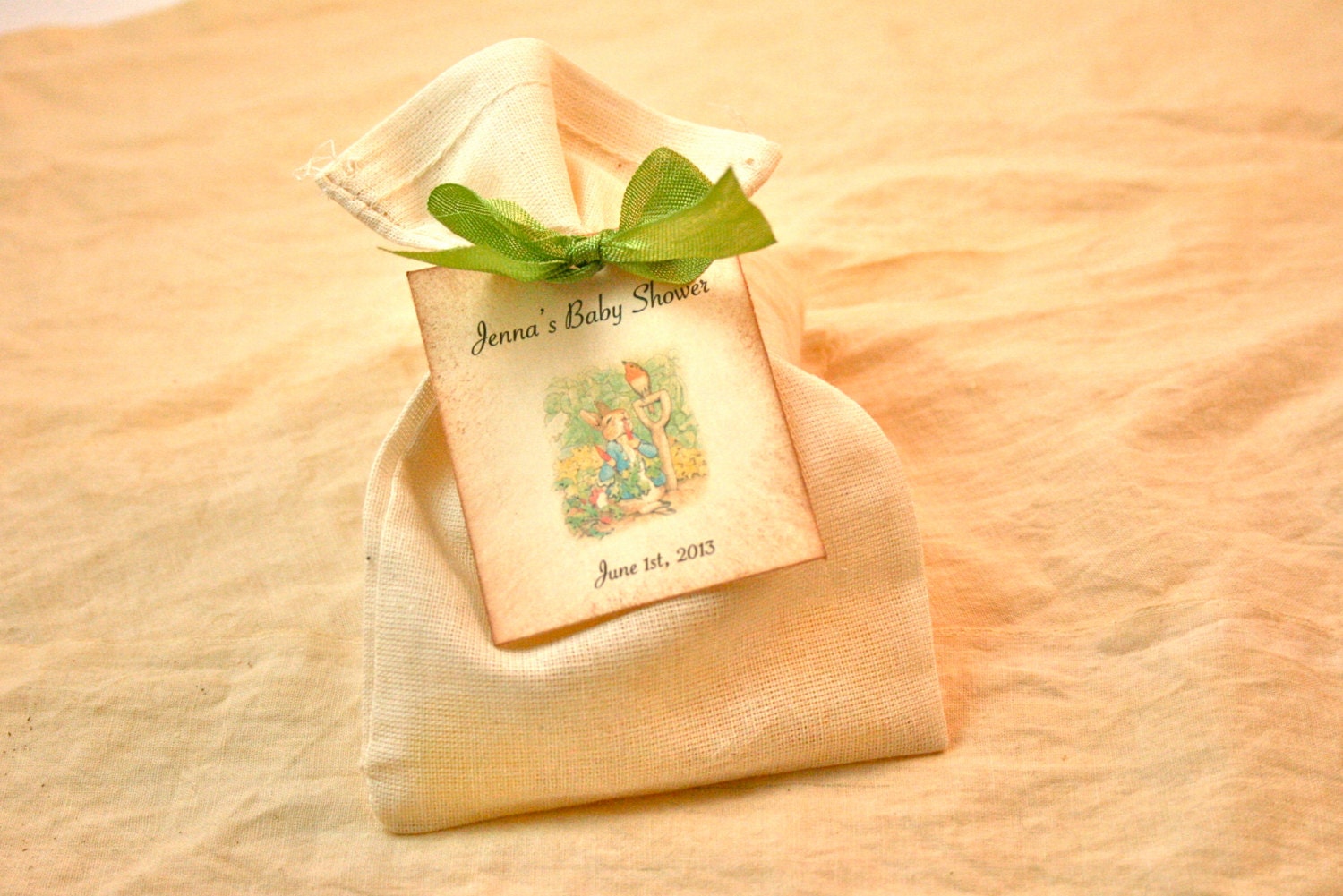 Vintage Baby Shower Favor Flower Seed Packet by Theturningofapage