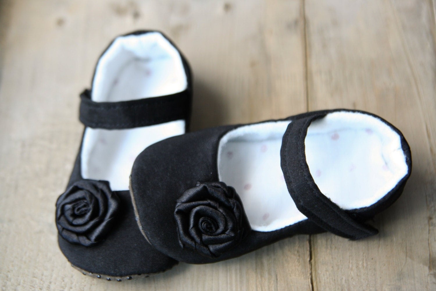 Black baby girl shoes black classy elegant by MartBabyAccessories