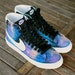Custom Hand-Painted Nike Blazer Mid Galaxy by BStreetShoes on Etsy