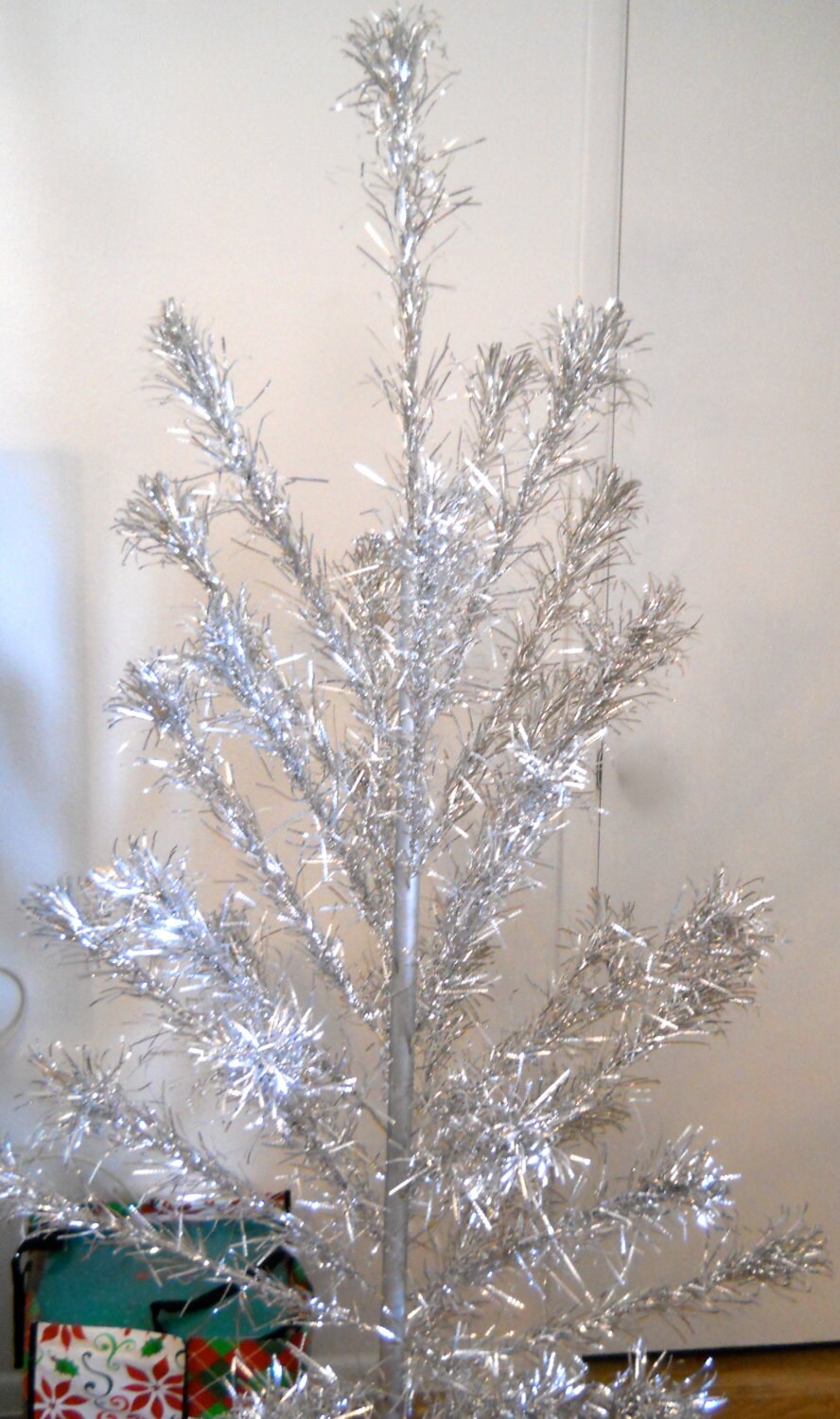 Vintage Silver Aluminum Christmas Tree