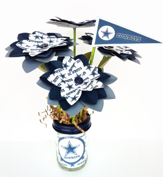 Dallas Cowboys Paper Flower Bouquet