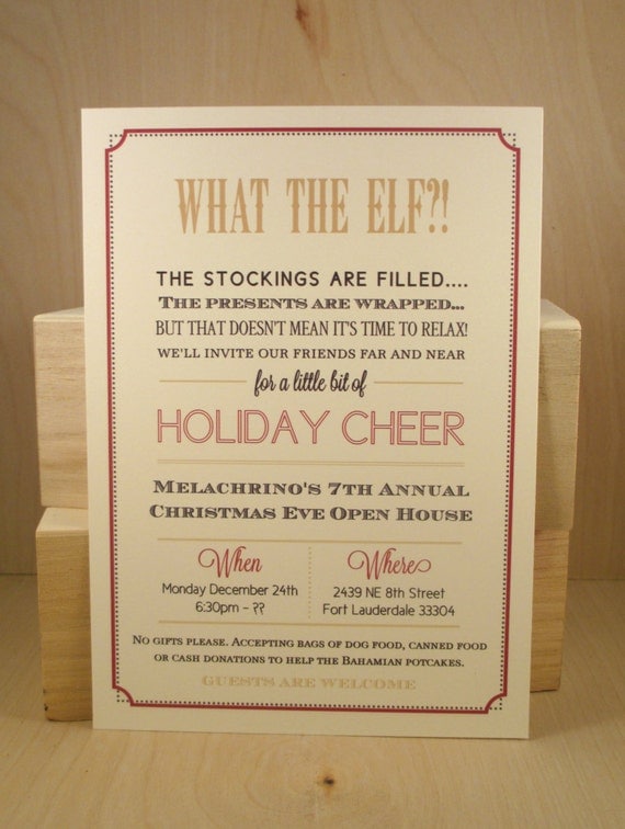 Holiday Party Poem Invitations 9