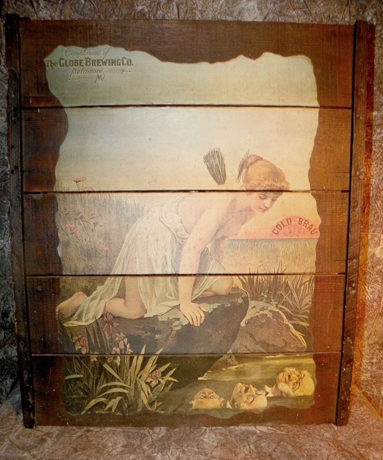 Vintage Globe Brewing Co. Poster Advertising Sign