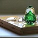 Green Pear Paperweight, Vintage Green Art Glass Pear, Paperweight, Back to School, Office, Desk Accessory Home Decor