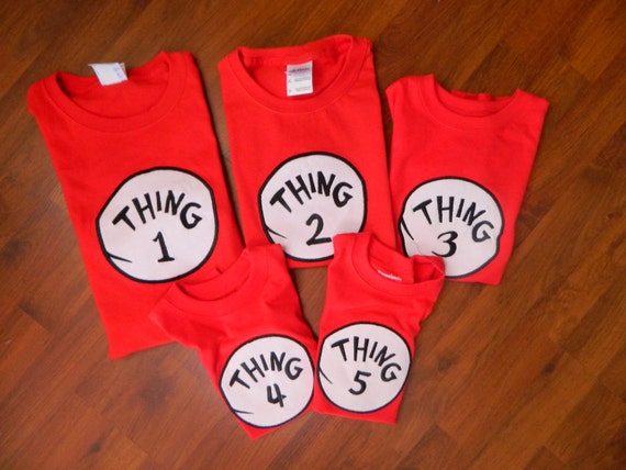 thing 1 thing 2 and thing 3 shirts