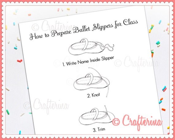 Download How to Prepare Ballet Slippers PDF Print & Coloring Page