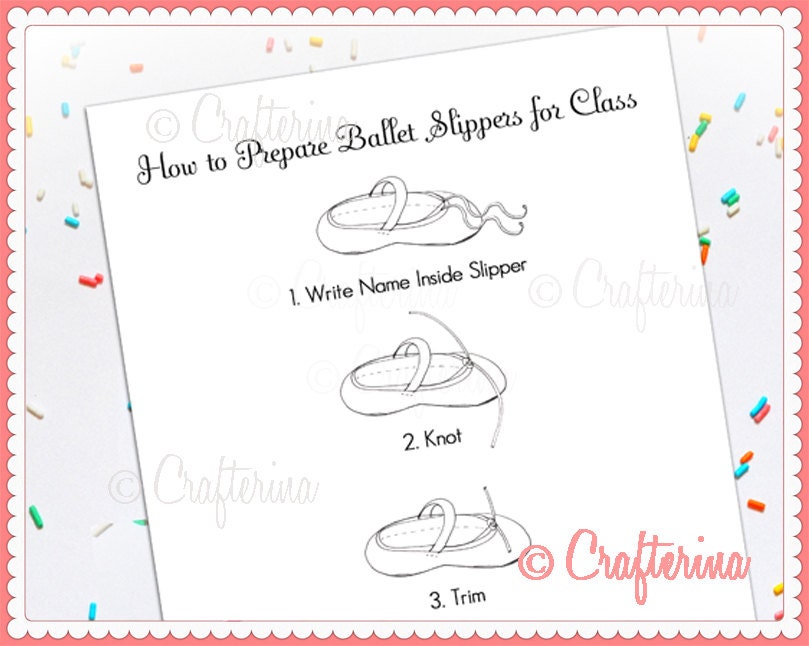 Download How to Prepare Ballet Slippers PDF Print & Coloring Page