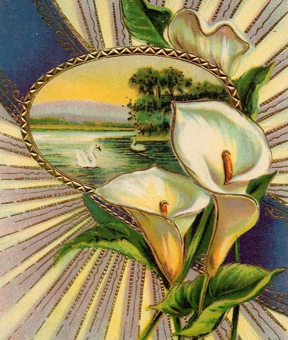 EASTER SALE Beautiful Antique Early Art Deco Easter Greetings