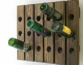 Cajun Wine Rack Riddling Wood Style Wall Hanging