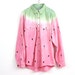 DENIM WATERMELON , hand painted Gap jean shirt