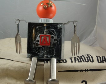 Ro-Box No. 2 - Found Object Robot - "Aero Flynn" - Original Mixed Media Assemblage