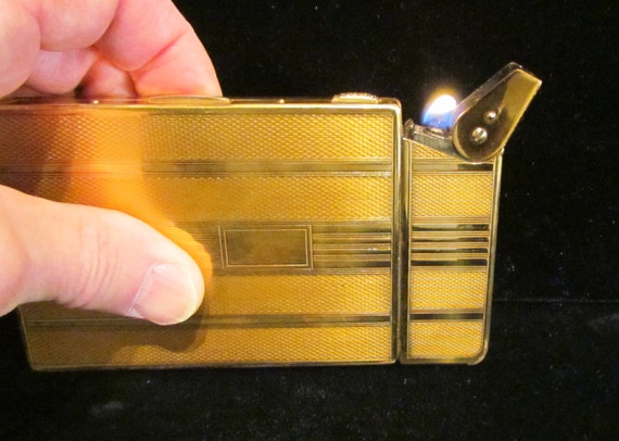 1940s Cigarette Case Lighter Elgin American Case-O-Matic Magic