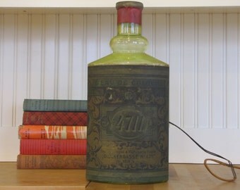 1920's Perfume Lamp No. 4711 Eau de Cologne Bottle Advertising, 1920's Advertsing Lamp, German, Perfume Lamp, Advertising Lamp, 4711