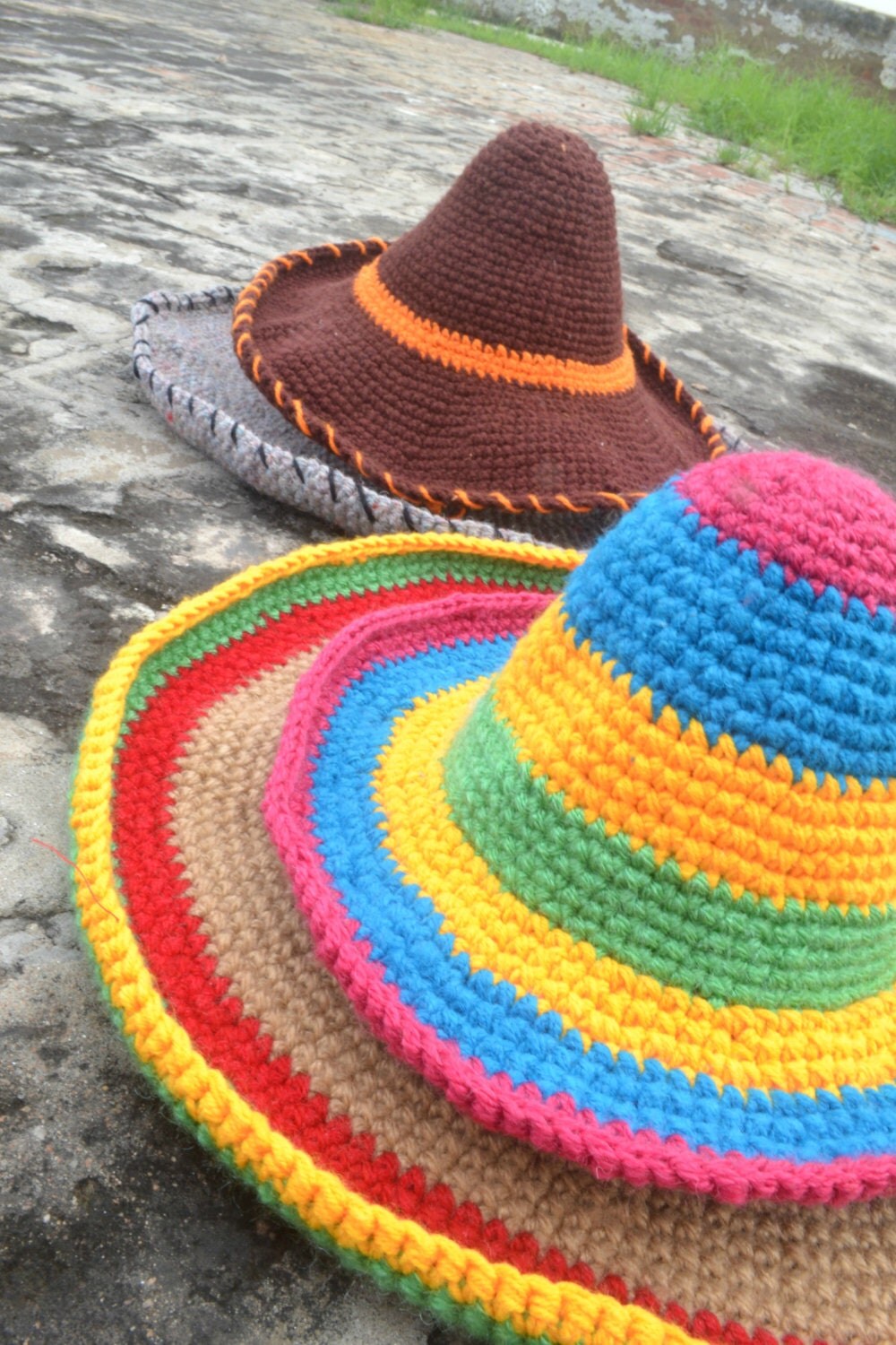 Crochet Mexican hat pattern sombrero hat by TheLazyHobbyhopper