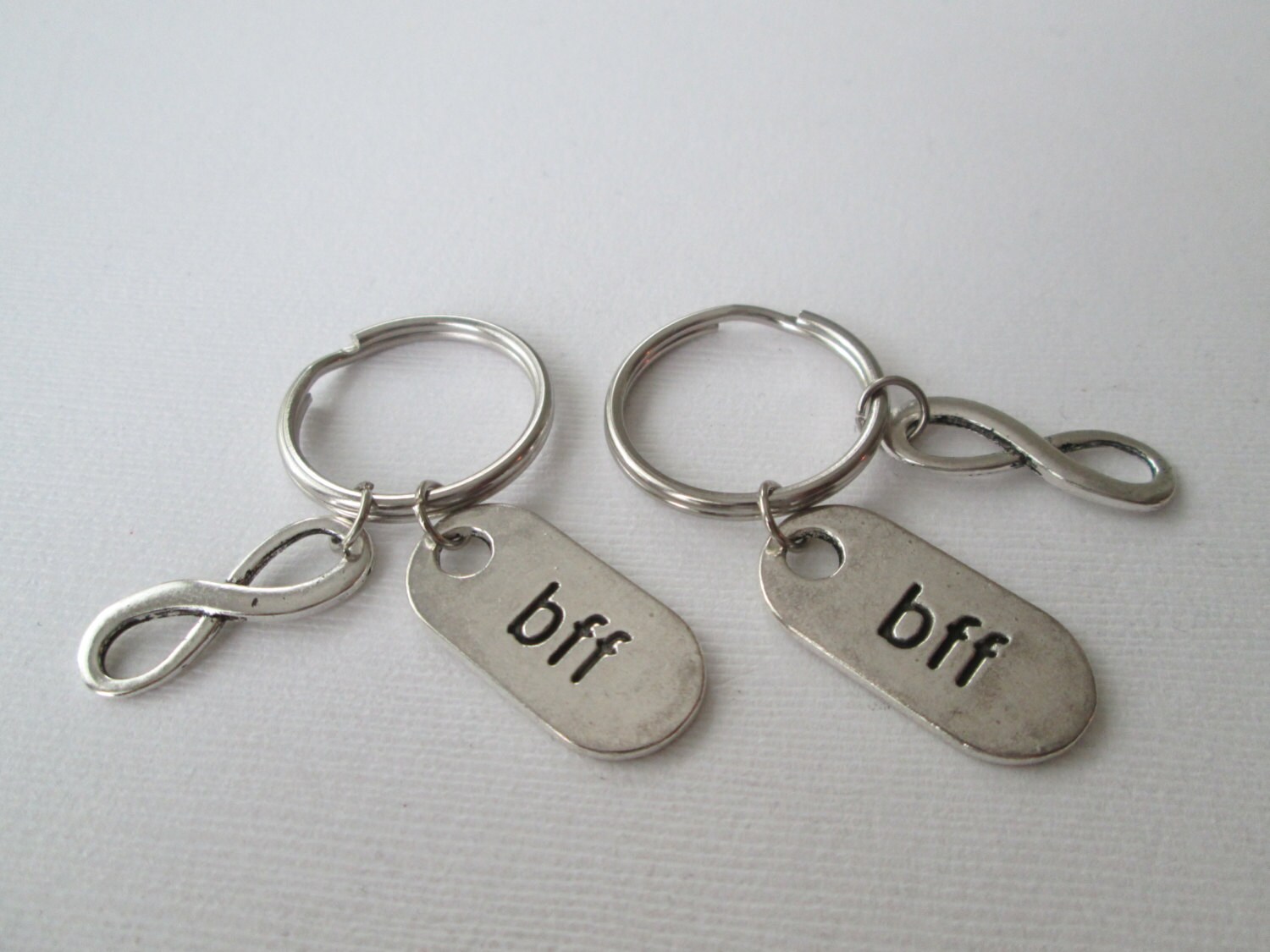 Bff Keychain 2 Infinity Keychains by HazelSarai on Etsy