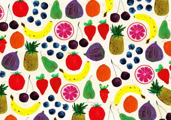Items similar to Fruit: print on Etsy