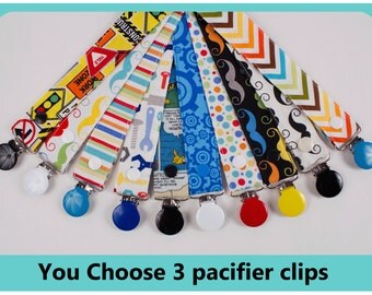 Pacifier clip boy 3, Nuk Soothie Gumdrop MAM Avent