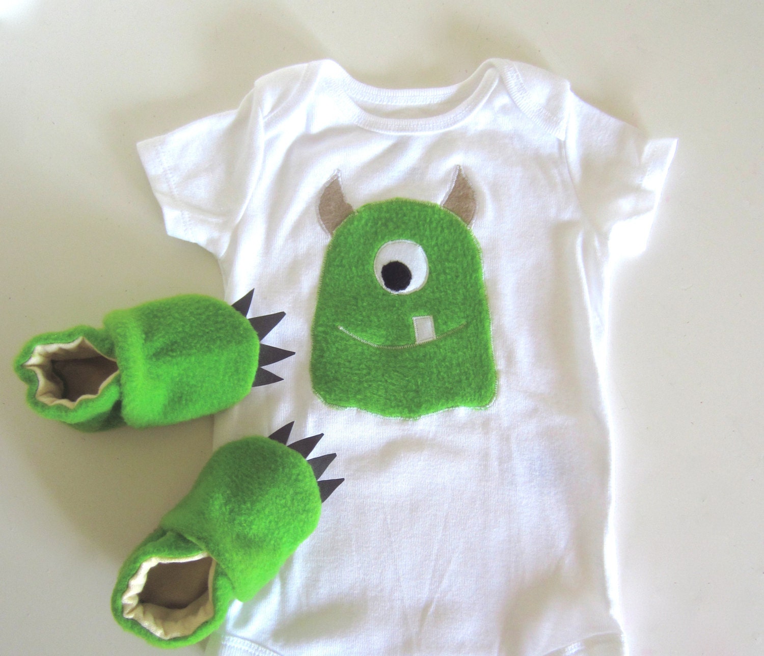 Baby Shower Gift Set Monster Baby in Green ON SALE