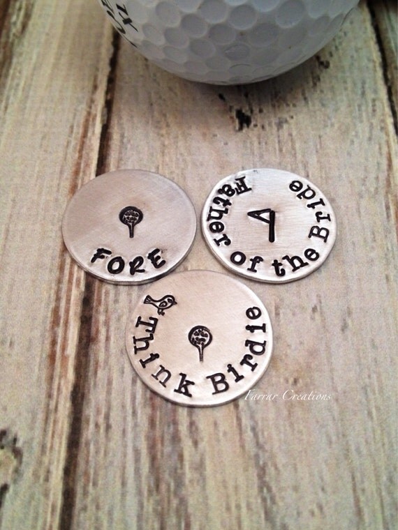 Golf Ball Markers Choose 3 men's gift by FarrarCreations on Etsy