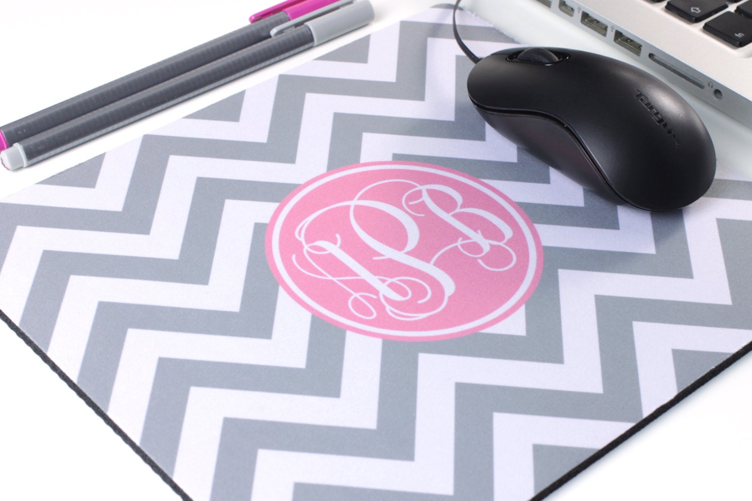 Chevron Pattern Mouse Pad Personalised custom by welovetocreate