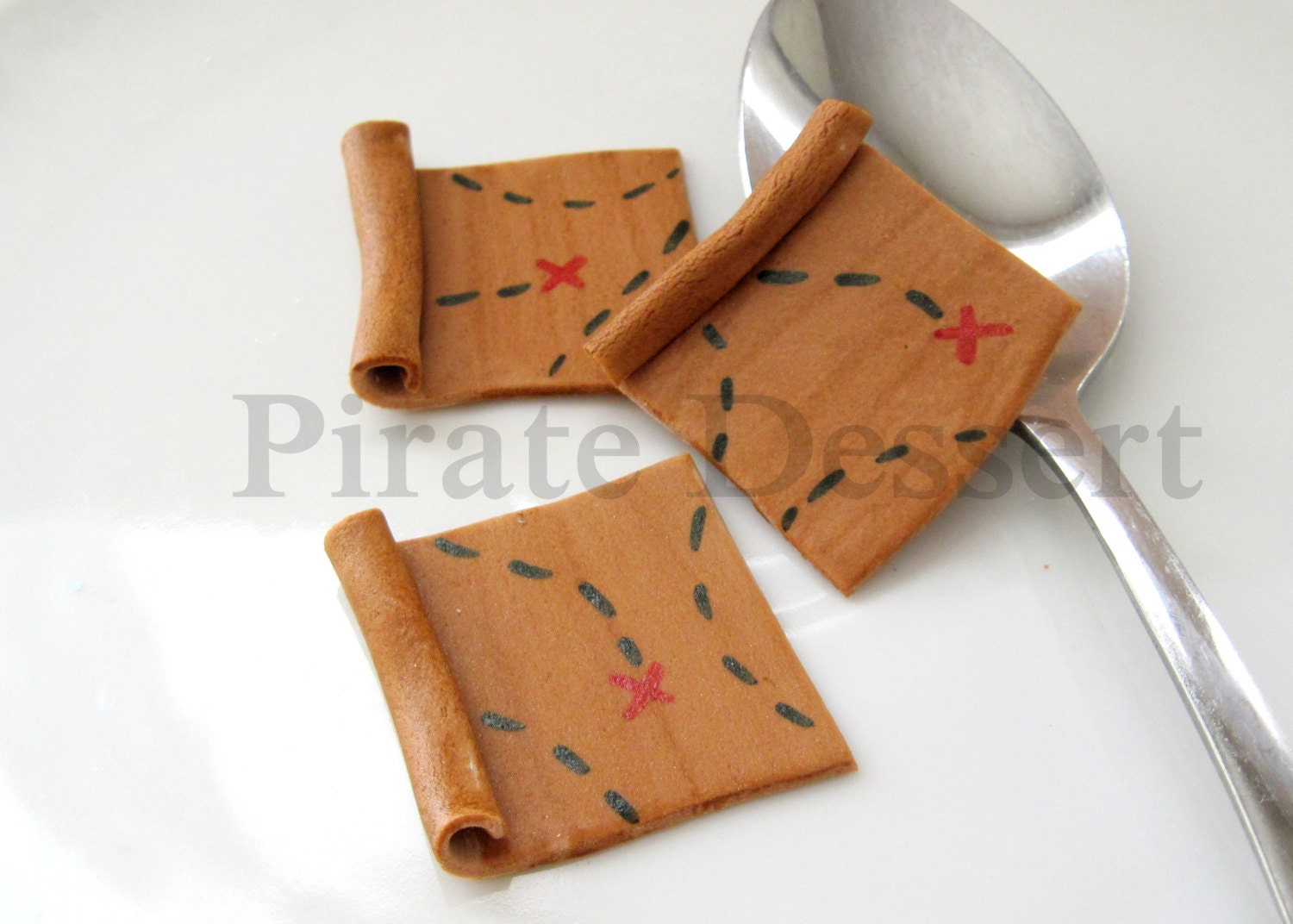 Edible Cupcake Toppers Pirate Treasure Map Fondant Treasure