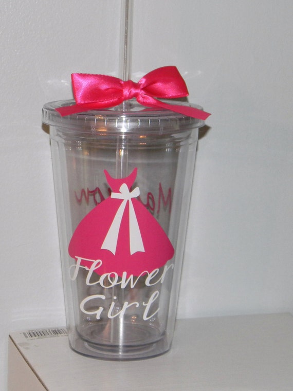 Flower Girl Cup Personalized Tumbler Wedding Flower