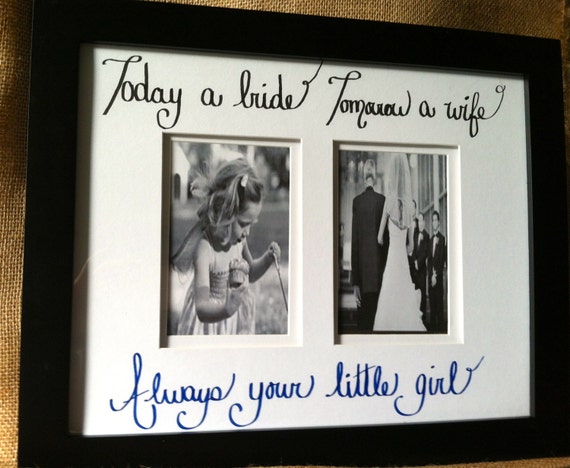 wedding gift for mom dad brown frame with custom quote