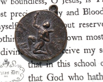 St. Expeditus - St. Expedite - MEDAL - Bronze or Sterling Silver - Patron of urgent matters, against procrastination - Reproduction (M-1056)