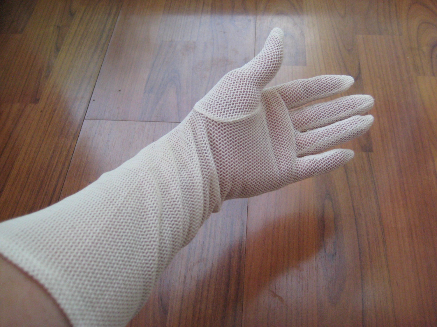 White mesh gloves, long white gloves, size 6, 7, 7.5 Haute Juice