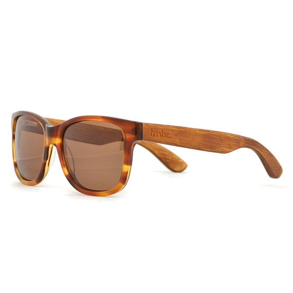 Tortoise Sunglasses, Tortoise Wood Retro Sunglasses, Wayfarer-Style Sunglasses - WSD1