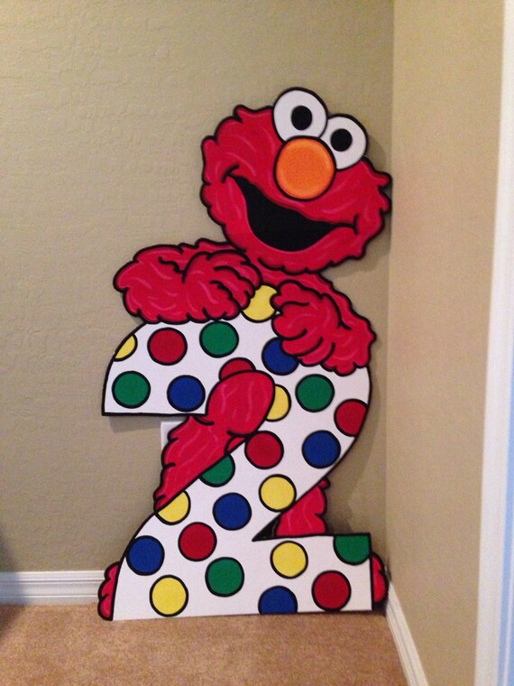 one birthday number party prop sesame street elmo