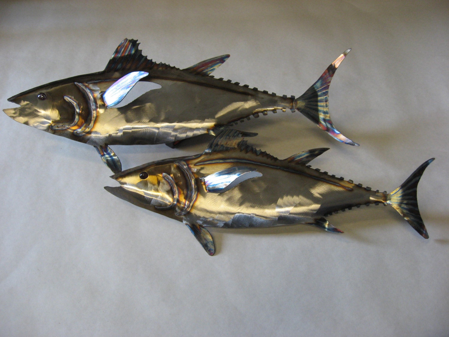 Stainless steel Tuna fish metal art wall sculpture
