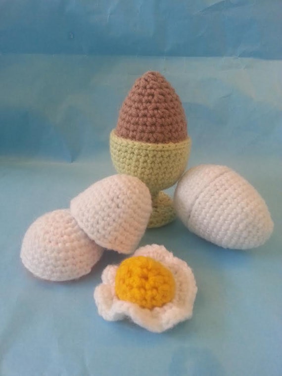 Eggs Collection Crackable Egg Whole Egg & Egg Cup 4 in 1 Crochet Patterns PDF