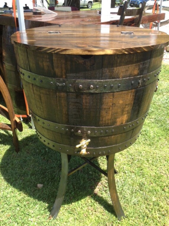 Items similar to Rustic Whiskey Barrel Ice Chest on Etsy