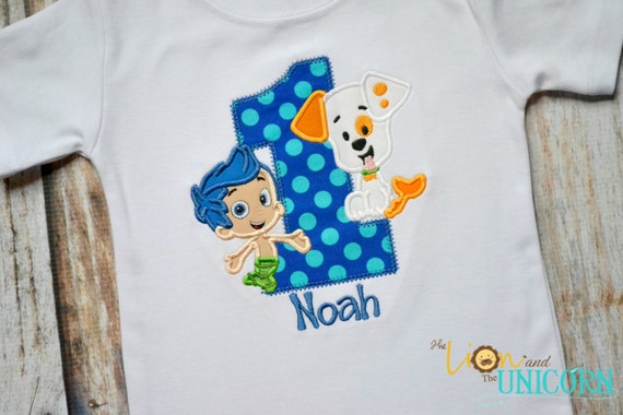 bubble guppies 1st birthday shirt