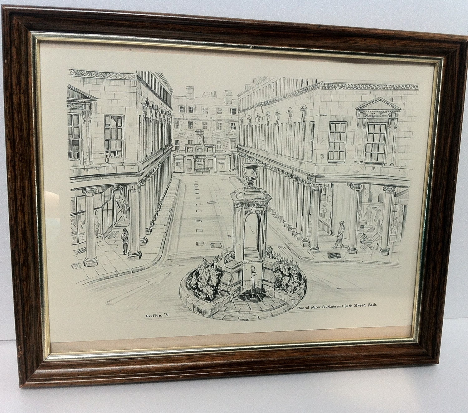 Vintage Original Pencil Drawing by artist Griffin 1977