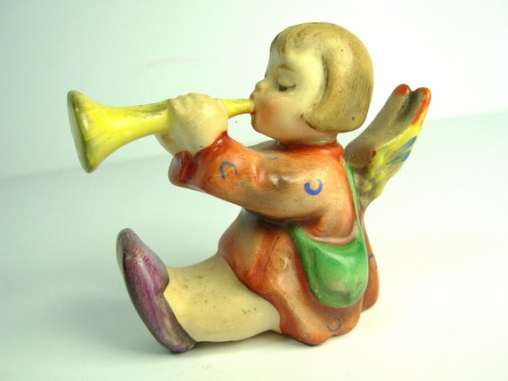 1950's GOEBEL HUMMEL Figurine Candle Holder by PorcelainPalace