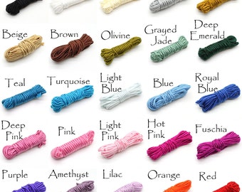 Soutache Braid Cord Trim - Choose Color - 3x1mm, 5 yds - Colorfast and eco-friendly - DIY Jewelry Making