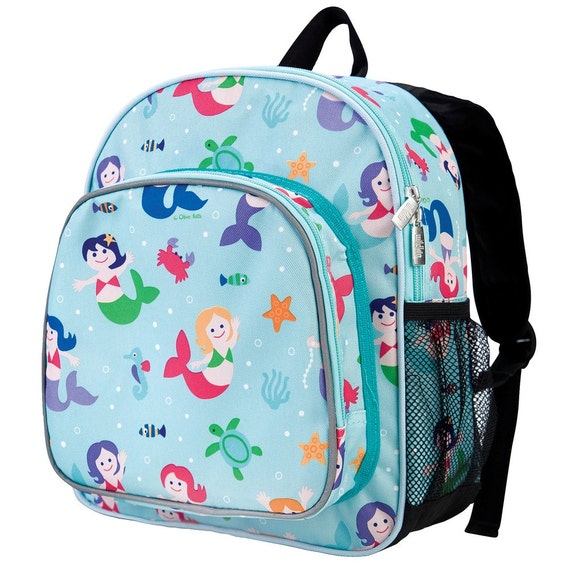 Personalized mermaid Small Backpack Book Bagovernight bag
