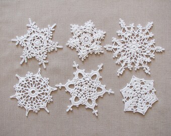White lace snowflakes Christmas decors Xmas tree ornaments Wedding decors Garland motif