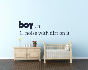 Custom Boys Name Wall Decal // Baby Boy Nursery Wall Decor