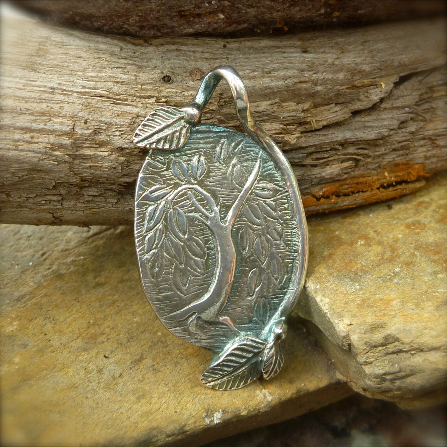 Precious Metal Clay Tree Pendant