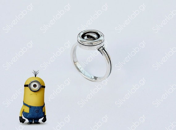 Minion Ring in sterling silver, Despicable Me inspired ring!